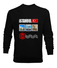 istanbul, istanbul şehir,Türkiye,Türkiye bayrağı. Erkek Sweatshirt - Tisho