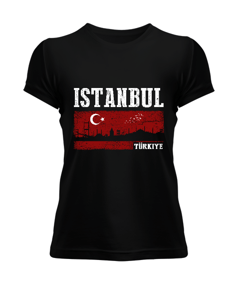 istanbul, istanbul şehir,Türkiye,Türkiye bayrağı. Kadın Tişört - Tisho