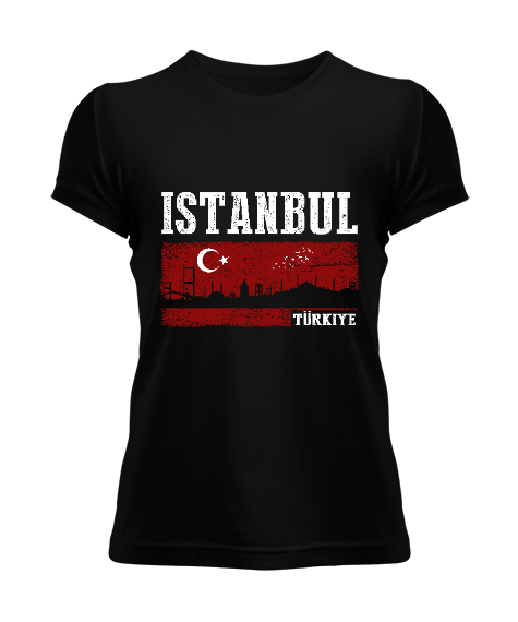 Tisho - istanbul, istanbul şehir,Türkiye,Türkiye bayrağı. Kadın Tişört