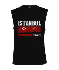 istanbul, istanbul şehir,Türkiye,Türkiye bayrağı. Kesik Kol Unisex Tişört - Tisho