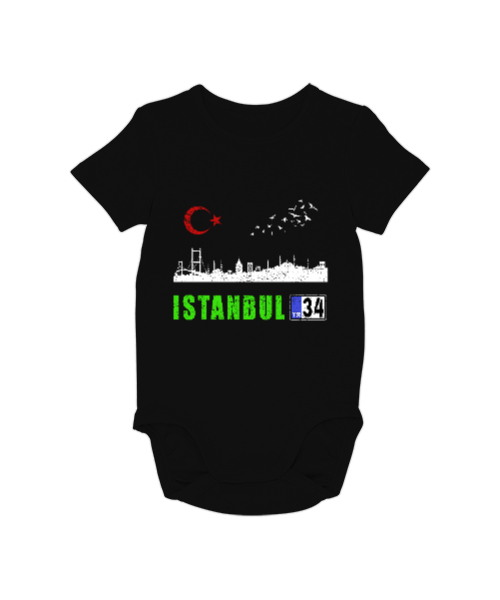 Tisho - istanbul, istanbul şehir,Türkiye,Türkiye bayrağı. Siyah Bebek Zıbını