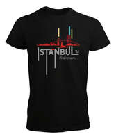 İstanbul - İstanbulu Dinliyorum Siyah Erkek Tişört - Tisho