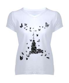 İSTANBUL Kadın V Yaka Tişört - Tisho