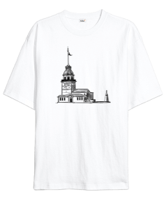 İstanbul Kız Kulesi Oversize Unisex Tişört - Tisho