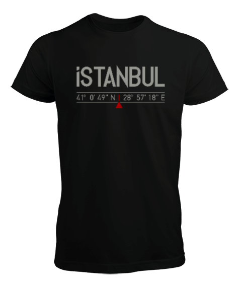 İstanbul Koordinatlar Erkek Tişört - Tisho