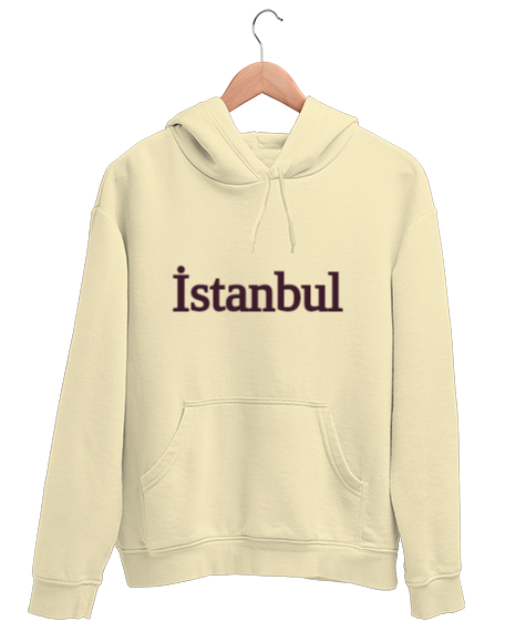 Tisho - İstanbul Krem Unisex Kapşonlu Sweatshirt