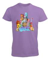 İSTANBUL Lila Erkek Tişört - Tisho