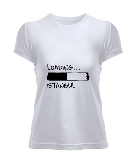 Tisho - İstanbul Loading Tasarımlı Kadın Tişört