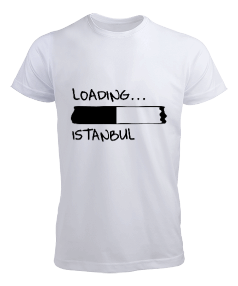 İstanbul loading yazılı Erkek Tişört - Tisho