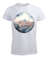 İstanbul manzarası, Istanbul silueti, Tatil hazırlığı, İstanbul Gezisi Beyaz Erkek Tişört - Tisho