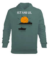 İSTANBUL SİLUET Çağla Yeşili Erkek Kapüşonlu Hoodie Sweatshirt - Tisho