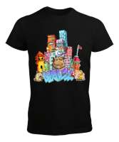 İSTANBUL Siyah Erkek Tişört - Tisho