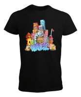 İSTANBUL Siyah Erkek Tişört - Tisho