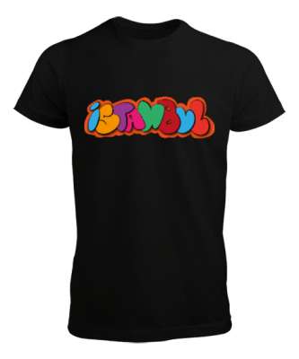 istanbul Siyah Erkek Tişört - Tisho