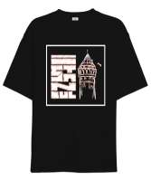 İSTANBUL Siyah Oversize Unisex Tişört - Tisho