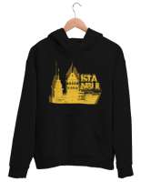 İSTANBUL Siyah Unisex Kapşonlu Sweatshirt - Tisho