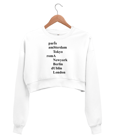 Tisho - İstanbul Sweat Kadın Crop Sweatshirt