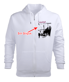 İstanbul Taşı Toprağı İnsan Erkek Kapşonlu Fermuarlı - Tisho