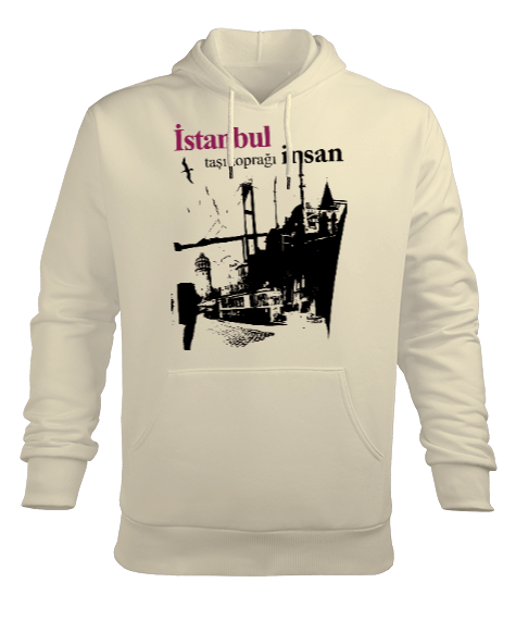 İstanbul Taşı Toprağı insan Erkek Kapüşonlu Hoodie Sweatshirt - Tisho