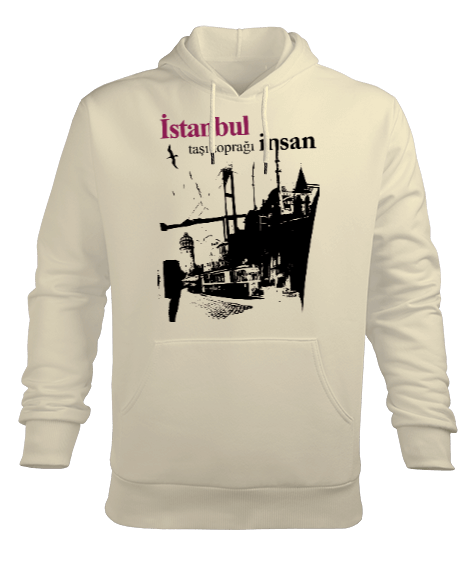 Tisho - İstanbul Taşı Toprağı insan Erkek Kapüşonlu Hoodie Sweatshirt