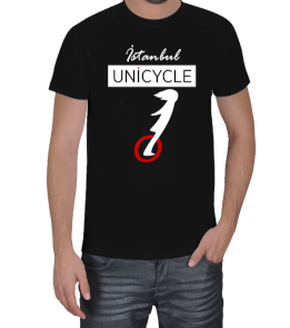 İstanbul Unicycle Black 2 Erkek Tişört - Tisho