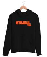 İSTANBUL VE KEDİ Siyah Unisex Kapşonlu Sweatshirt - Tisho