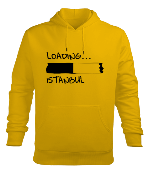 Tisho - İstanbul Yazılı Erkek Kapüşonlu Hoodie Sweatshirt