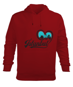 İstanbul yazılı sweatshirt Erkek Kapüşonlu Hoodie Sweatshirt - Tisho