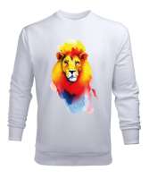İstanbulun Aslanı Türkiye Beyaz Erkek Sweatshirt - Tisho