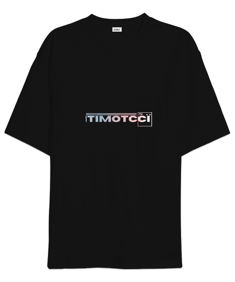 Tisho - Itımotcci New 6 Baskılı Siyah Oversize Unisex Tişört