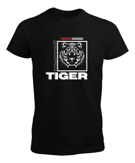 Tisho - Itımotcci Tiger Baskılı2 Siyah Erkek Tişört