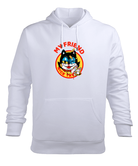 Tisho - Iyi deneme Arkadaşım Erkek Kapüşonlu Hoodie Sweatshirt