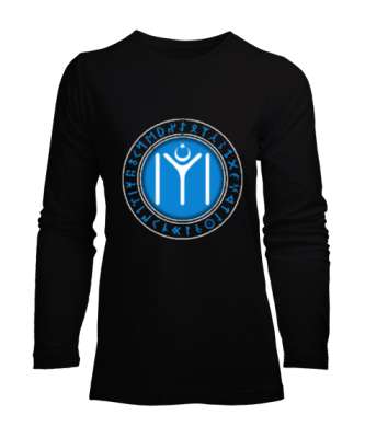 iyi,Selçuk,iyi logosu,Göktürk,Türkiye. Siyah Kadın Uzun Kol Tişört - Tisho