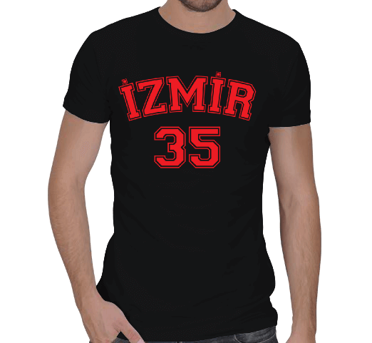 Tisho - İzmir 35 - Tasarım T-shirt Erkek Regular Kesim Tişört