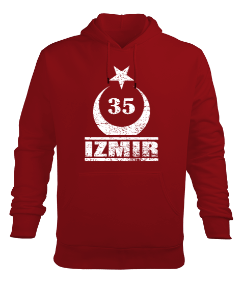 Tisho - izmir, izmir şehir ,Türkiye,Türkiye bayrağı. Erkek Kapüşonlu Hoodie Sweatshirt