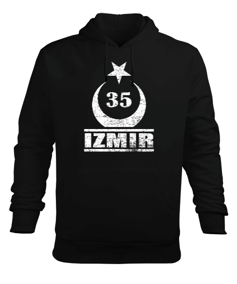 Tisho - izmir, izmir şehir ,Türkiye,Türkiye bayrağı. Erkek Kapüşonlu Hoodie Sweatshirt