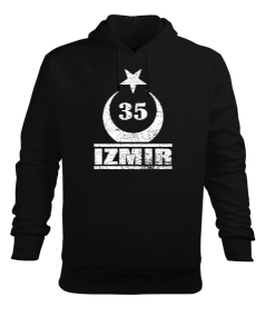 izmir, izmir şehir ,Türkiye,Türkiye bayrağı. Erkek Kapüşonlu Hoodie Sweatshirt - Tisho