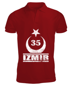 izmir, izmir şehir ,Türkiye,Türkiye bayrağı. Erkek Kısa Kol Polo Yaka - Tisho