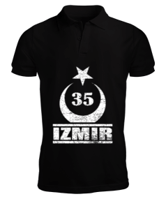 izmir, izmir şehir ,Türkiye,Türkiye bayrağı. Erkek Kısa Kol Polo Yaka - Tisho
