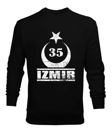 Tisho - izmir, izmir şehir ,Türkiye,Türkiye bayrağı. Erkek Sweatshirt