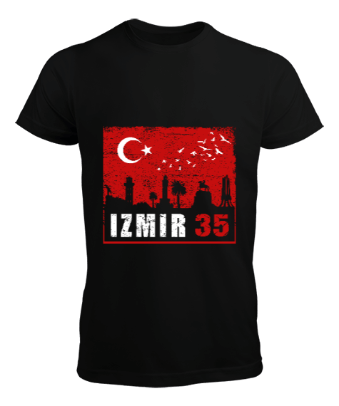 Tisho - izmir, izmir şehir ,Türkiye,Türkiye bayrağı. Erkek Tişört