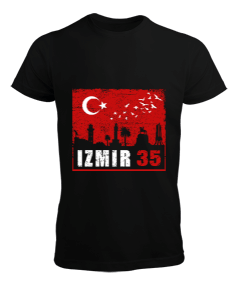 izmir, izmir şehir ,Türkiye,Türkiye bayrağı. Erkek Tişört - Tisho