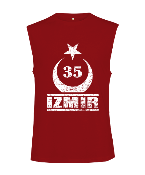 Tisho - izmir, izmir şehir ,Türkiye,Türkiye bayrağı. Kesik Kol Unisex Tişört