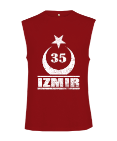 izmir, izmir şehir ,Türkiye,Türkiye bayrağı. Kesik Kol Unisex Tişört - Tisho