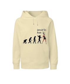 İzmir kızı ve nazar boncuğu baskılı kız Çocuk Unisex Hoodie Kapüşonlu - Tisho
