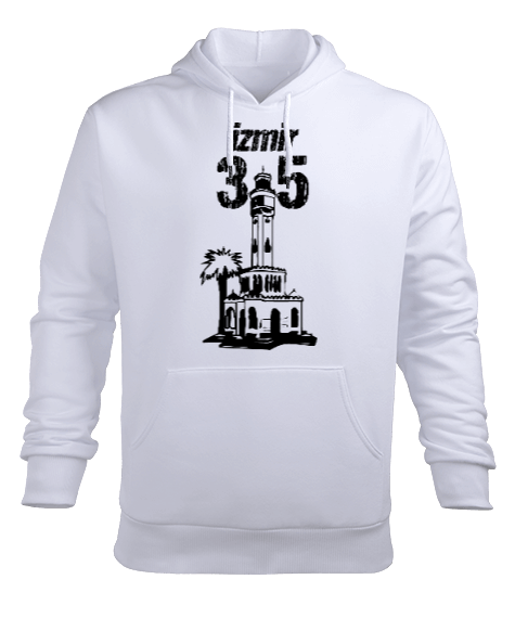 Tisho - İZMİR SWEATSHİRT Erkek Kapüşonlu Hoodie Sweatshirt