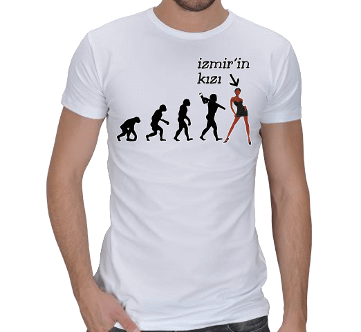 Tisho - İzmirin Kızı Tasarım T-shirt Erkek Regular Kesim Tişört