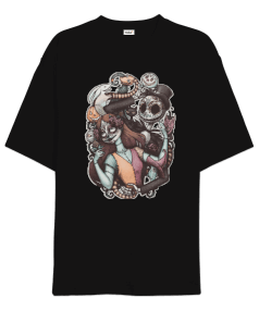 Jack Skellington Calavera The Nightmare Before Christmas Oversize Unisex Tişört - Tisho