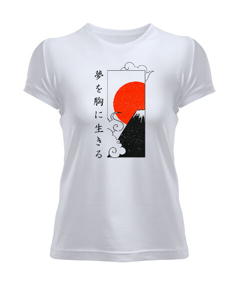Tisho - Japanase - Japon Kültürü- Beyaz Kadın Tişört