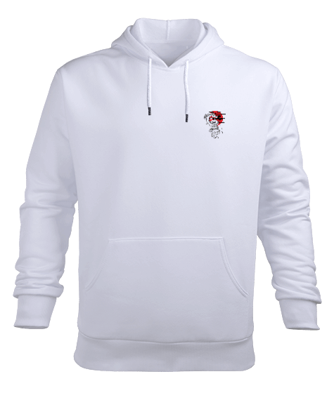 Tisho - Japon ejderhalı beyaz hoodie Erkek Kapüşonlu Hoodie Sweatshirt